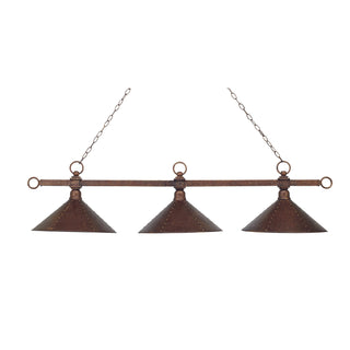 Designer Classics 58'' Wide 3-Light Linear Chandeliers - Antique Copper