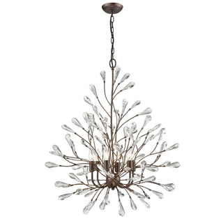 Crislett 31'' Wide 6-Light Chandeliers - Sunglow Bronze