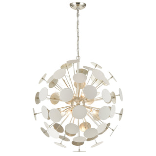 Modish 28'' Wide 8-Light Chandeliers - Matte White