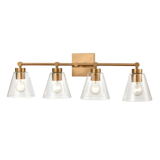 East Point 33'' Wide 4-Light Vanity Light - Satin Brass