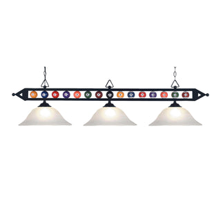 Designer Classics 58'' Wide 3-Light Linear Chandeliers - Matte Black