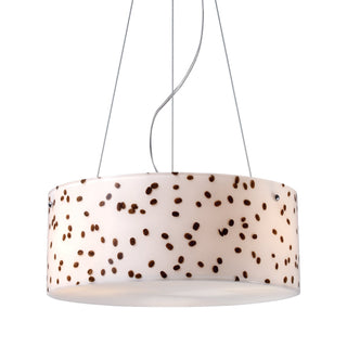 Modern Organics 3-Light Chandeliers in Polished Chrome with Coffee Bean Shade