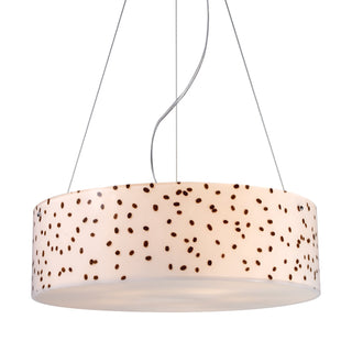 Modern Organics 5-Light Chandeliers in Polished Chrome with Coffee Bean Shade