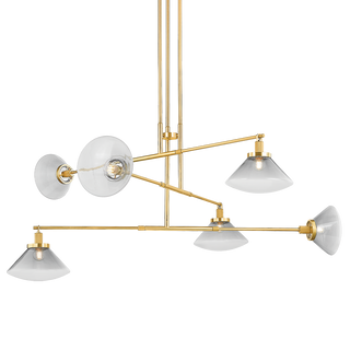 MENDON CHANDELIER AGED BRASS