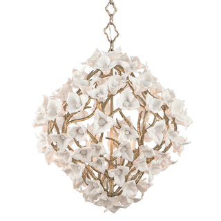 Lily Chandelier ENCHANTED SILVER LEAF