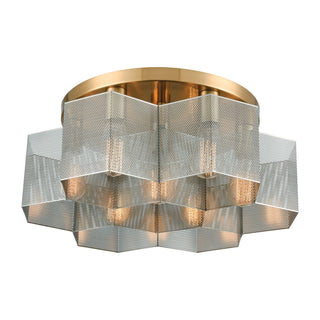 Compartir 19'' Wide 7-Light Semi Flush Mount - Polished Nickel