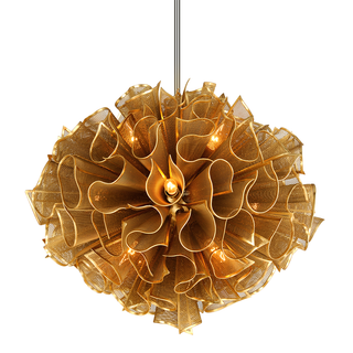 Pulse Chandelier Gold Leaf