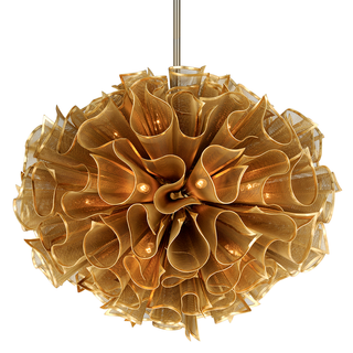 Pulse Chandelier Gold Leaf