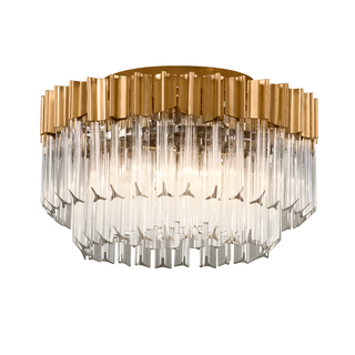 Charisma Semi Flush GOLD LEAF W POLISHED STAINLESS