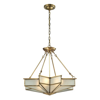 Decostar 25'' Wide 4-Light Chandeliers - Brushed Brass