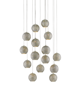 Giro 15-Light Round Multi-Drop Pendant