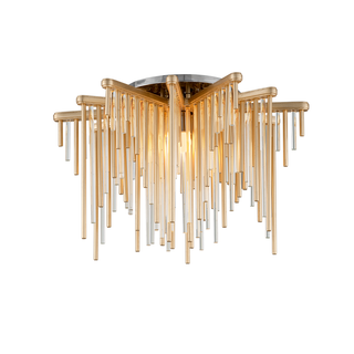 Theory Semi Flush GOLD LEAF W POLISHED STAINLESS