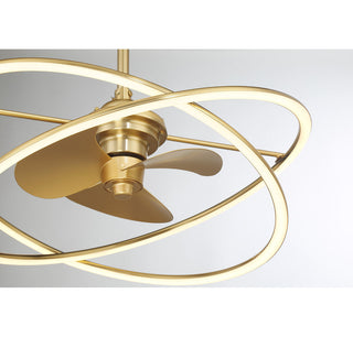 Dorado LED Fan D'Lier in Warm Brass