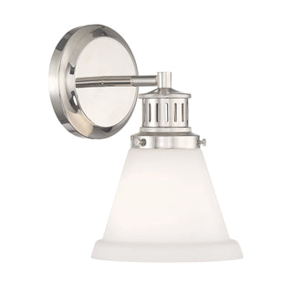 Alden Bath Light - Polished Nickel, Matte Opal