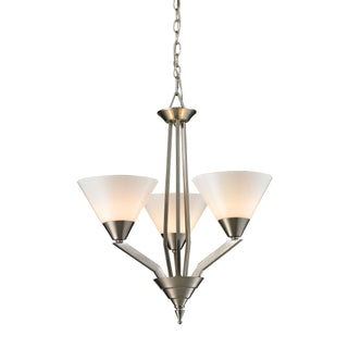 Tribecca 21'' Wide 3-Light Chandeliers - Brushed Nickel