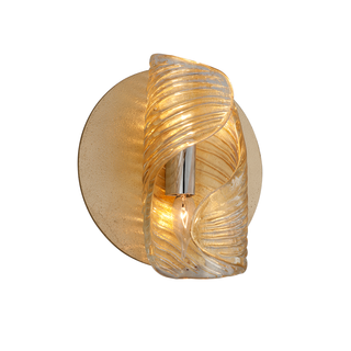 Flaunt Wall Sconce GOLD LEAF W POLISHED STAINLESS