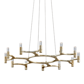 Nexus Chandelier WARM SILVER LEAF