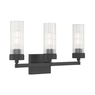 Lida Glass Bath Light - Matte Black