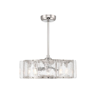 Genry 5-Light LED Fan D'Lier in Polished Nickel Polished Nickel