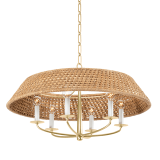 Bradley Chandelier Vintage Gold Leaf