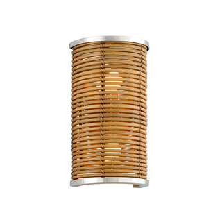 Carayes Wall Sconce NATURAL RATTAN STAINLESS STEEL