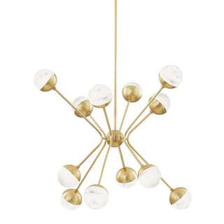 Saratoga Chandelier Aged Brass