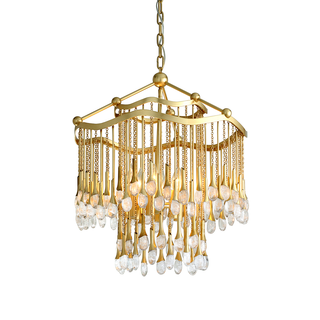 Kiara Chandelier Gold Leaf