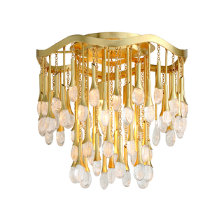 Kiara Semi Flush Gold Leaf