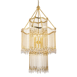 Kiara Chandelier Gold Leaf