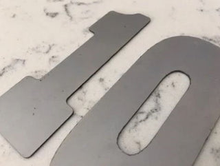 16 Inch Playbill Font Metal Letters and Numbers in Natural Steel