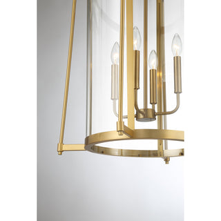 Rosedale 4-Light Pendant in Warm Brass