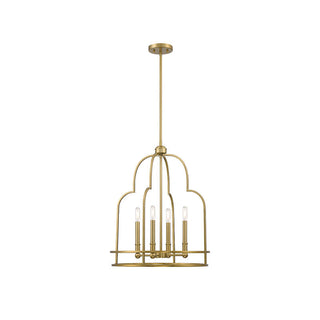 Diplomat 4-Light Pendant in Warm Brass Warm Brass