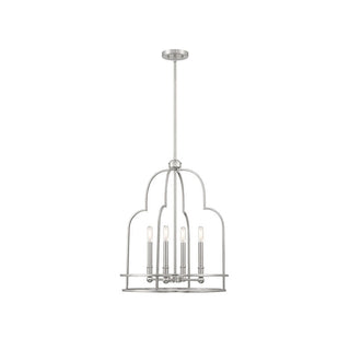 Diplomat 4-Light Pendant in Satin Nickel Satin Nickel