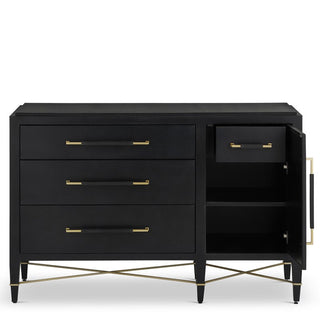 Verona Black Three-Drawer Chest