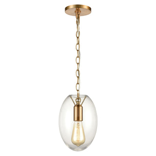 Ellipsa 7'' Wide 1-Light Mini Pendant - Satin Brass