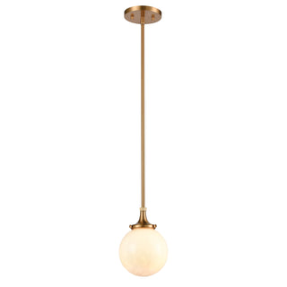 Beverly Hills 6'' Wide 1-Light Mini Pendant - Satin Brass