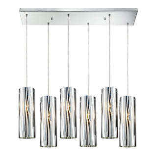 Chromia 30'' Wide 6-Light Pendant - Polished Chrome