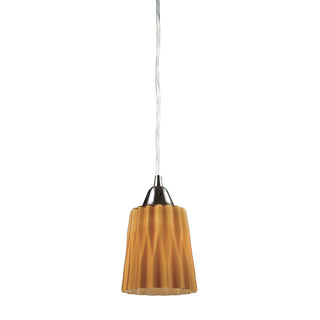 Angles 5'' Wide 1-Light Mini Pendant - Satin Nickel