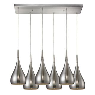 Lindsey 30'' Wide 6-Light Pendant - Satin Nickel