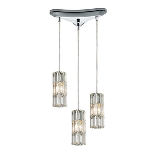 Cynthia 10'' Wide 3-Light Pendant - Polished Chrome