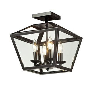 Alanna 12'' Wide 4-Light Semi Flush Mount - Oil Rubbed Bronze