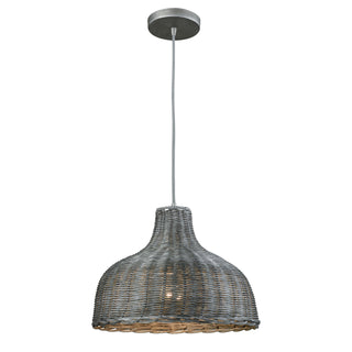 Pleasant Fields 14'' Wide 1-Light Pendant - Weathered Gray