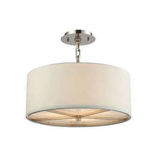 Selma 17'' Wide 3-Light Semi Flush Mount - Polished Nickel