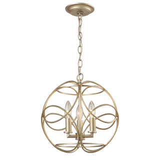 Chandette 14'' Wide 3-Light Pendant - Aged Silver