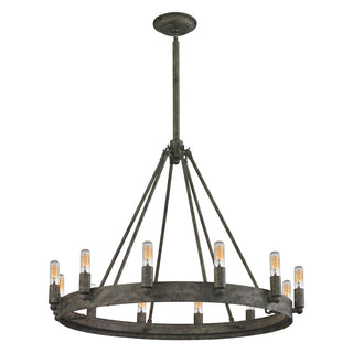 Lewisburg 27'' Wide 12-Light Chandeliers - Malted Rust