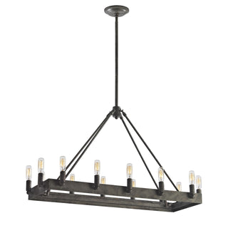 Lewisburg 34'' Wide 14-Light Linear Chandeliers - Malted Rust