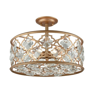 Armand 17'' Wide 4-Light Semi Flush Mount - Matte Gold