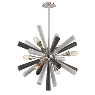 Solara 28'' Wide 6-Light Chandeliers - Polished Nickel