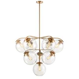 Collective 36'' Wide 10-Light Chandeliers - Satin Brass