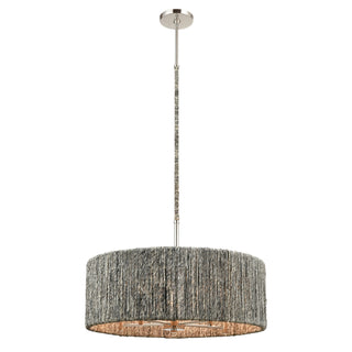 Abaca 24'' Wide 5-Light Chandeliers - Polished Nickel